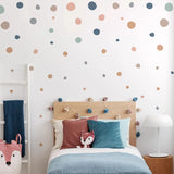 Modern Abstract Vinyl Wall Dot Stickers – Self-Adhesive Decorative Decals for Kids' Rooms & Nurseries