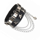 Vintage Punk Star Chain Leather Bracelet – Stylish Geometric Design for Men and Women
