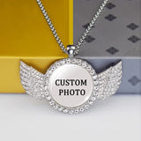 Collar con colgante de foto personalizado: joyería hip hop con diamantes de imitación personalizados