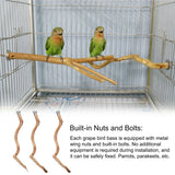 Natural Wood Parrot Perch – Bird Cage Standing Stick & Climbing Toy