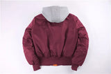 Men's Oversized MA-1 Bomber Jacket – Hooded Military Flight Jacket