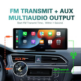 10.26" Touchscreen Car Multimedia Player with Wireless CarPlay, Android Auto, GPS & Dual Dash Cam