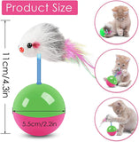 Interactive Non-Tipping Cat Toy Set – Fun Teaser Mice for Cats and Dogs