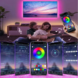 RGB LED Strip Lights with Bluetooth and USB Power