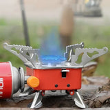 Portable Windproof Camping Stove - Compact Folding Gas Burner for Outdoor Cooking