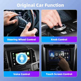 Wireless CarPlay & Android Auto 2-in-1 Adapter - 5Ghz WiFi for Mazda, Toyota, Mercedes & More