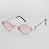 Gafas de sol poligonales pequeñas de moda para mujer: gafas de sol de marca de lujo con forma de ojo de gato