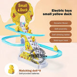 Electric Duck Climbing Toy - Musical LED Slide Track for Toddlers