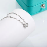 Moissanite Pendant Necklace for Women – 0.3ct D Color Round Cut in 925 Sterling Silver with 18K Gold Plating