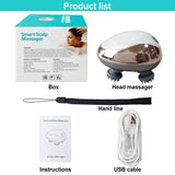 Electric Scalp Massager with 3D Meridian Therapy for Hair Growth & Headache Relief