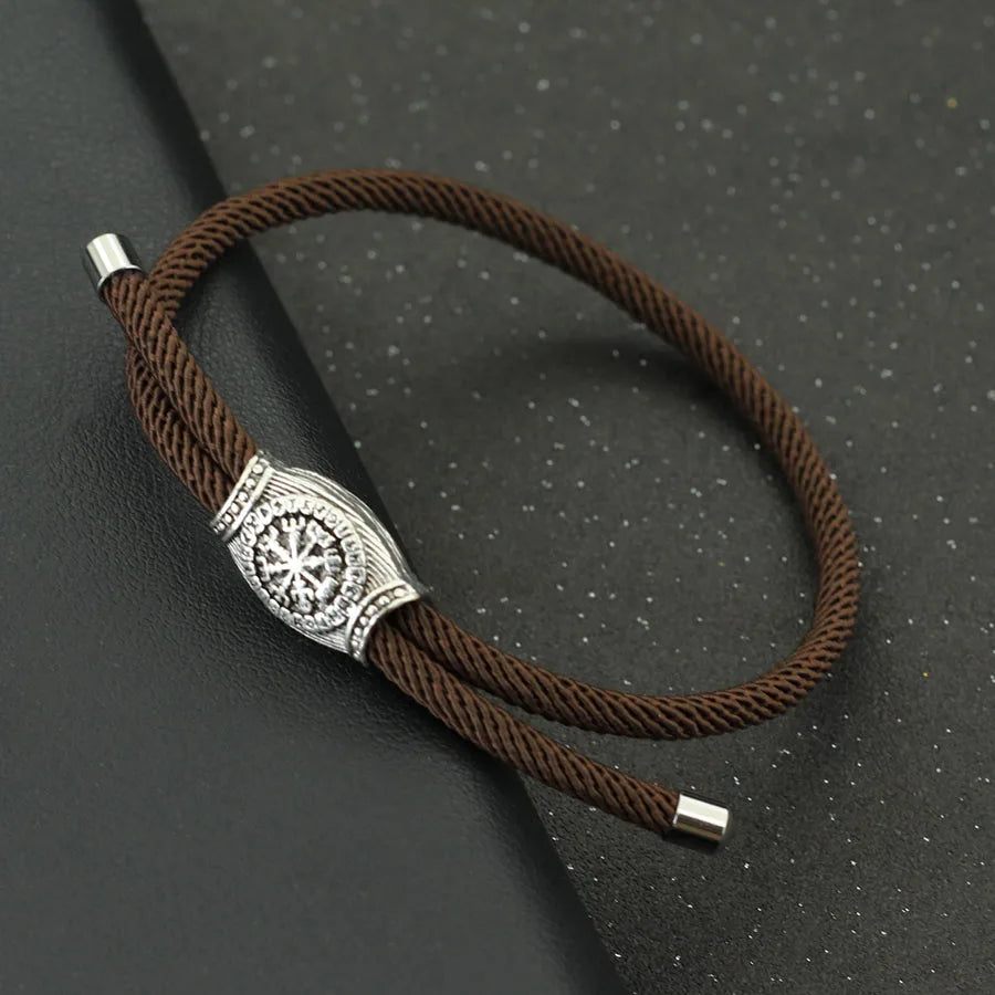 Men's Viking Rope Bracelet - Adjustable Handmade Stainless Steel Jewelry for Men