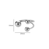 Minimalist Gold Beaded Ring – Adjustable Stainless Steel, Waterproof & Hypoallergenic
