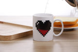 Ceramic Mug – Peach Heart Design, Perfect Valentine’s Gift