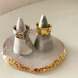Stackable Ripple Wave Rings for Women – Adjustable Stainless Steel 18K Gold & Silver Plated Minimalist Jewelry