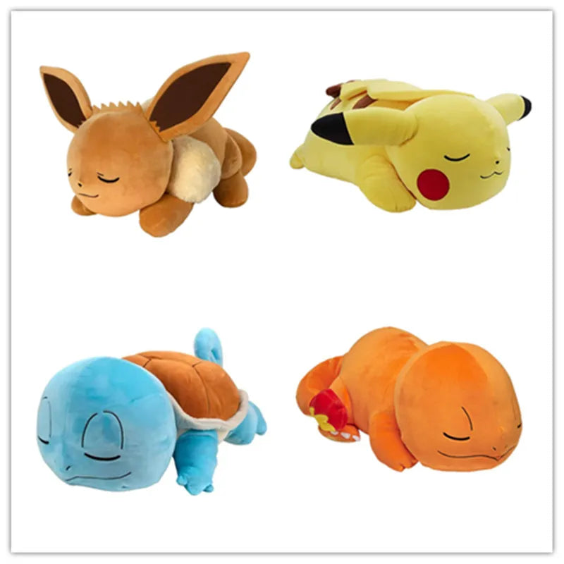 Giant Pokémon Plush Set – 40-50cm Pikachu, Charmander, Squirtle & Eevee Stuffed Animals