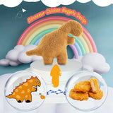 47cm Dino Nugget Plush Pillow - Soft Stuffed Dinosaur Sensory Toy for Kids