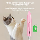 Professional Pet Grooming Kit - Rechargeable Hair Trimmer with LED Light for Dogs & Cats