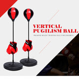 Adjustable Height Kids Punching Ball Set with Gloves for Boxing and Fitness