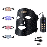 4-Color Silicone LED Face & Neck Light Therapy Mask for Anti-Aging, Acne, and Skin Rejuvenation