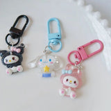 Sanrio Hello Kitty Transparent Keychain - Cute Flashing Anime Bag Charm