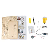 Wooden Hand Crank Generator STEM Toy – Educational Physics Kit for Kids