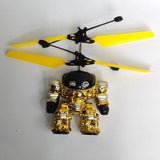 Robot volador con detección de gestos Mech Warrior: dron luminiscente con LED y control mediante aplicación