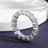5mm D Color Moissanite Wedding Band – Certified 925 Sterling Silver Ring for Women