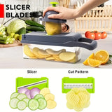 14-in-1 Multifunctional Vegetable Chopper & Slicer – Food Dicer with Handle