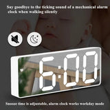 Digital LED Alarm Clock with Voice Control and Snooze for Bedroom