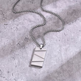 Stainless Steel Military Dog Tag Necklace for Men – Black & Silver with Box Chain