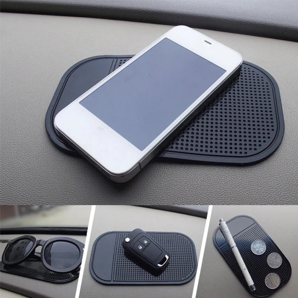 🚗 Almohadilla antideslizante de silicona para el salpicadero del coche: soporte para guardar el teléfono 📱
