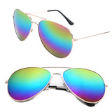 FOENIXSONG Fashion Pilot Round Gradient Mirror Sunglasses for Men & Women