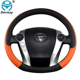 Funda de volante de cuero de microfibra de primera calidad para Toyota Prius: antideslizante, duradera y protectora