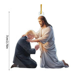 Trump Christmas Ornament - Funny 2D Acrylic Hanging Decor for Tree & Car