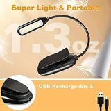 LED Book Light for Bed Reading – Eye-Friendly, Dimmable, Portable Clip-On Light with USB Rechargeable Battery