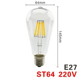 Vintage LED Edison Bulb – E14 & E27 | 2W-8W | 220V | Warm White Filament Light