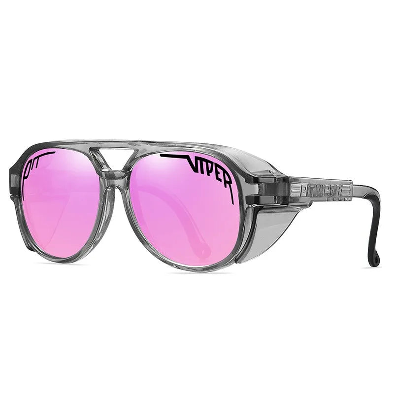 Gafas de sol UV400 para hombres y mujeres: gafas Steampunk de diseño Pit Viper