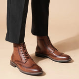 Men’s Faux Leather Chelsea Boots – Classic Ankle Slip-On Boots with PU Insole and TPR Sole