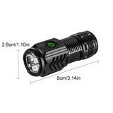 Compact USB Rechargeable LED Flashlight – Portable Tactical Torch with Magnetic Base