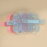 Bolsa de gran capacidad, bolsa de playa hueca, bolsa de mano portátil para vacaciones, cesta de baño portátil de plástico reutilizable y fácil de limpiar