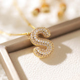 Letter Pendant Necklace for Women – Mood & Sleep Tracker Fashion Jewelry for Office & Career