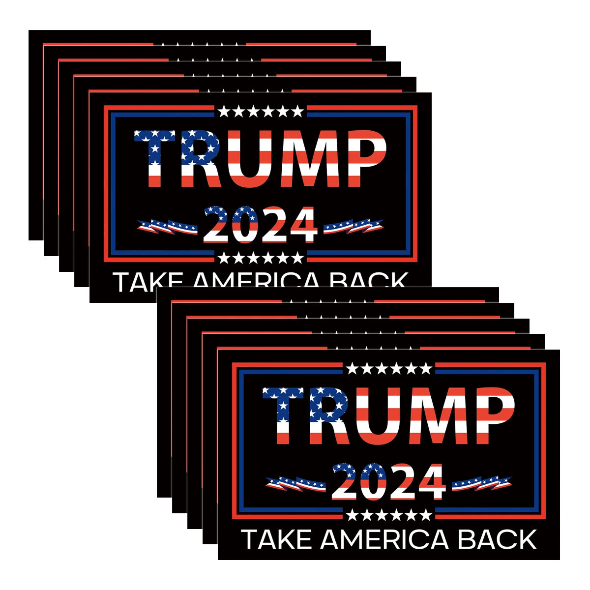 Donald Trump Sticker Pack - 10-Piece Patriotic Decals for Cars, Laptops & More