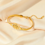 Women’s Stainless Steel Snake Chain Charm Bracelet – Trendy & Elegant Jewelry