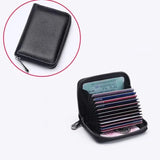RFID Blocking Leather Wallet – Stylish Credit Card Holder with 20 Slots for Men