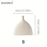 Nordic Hollow Ceramic Vase – Modern Donut-Shaped Decor for Elegant Spaces
