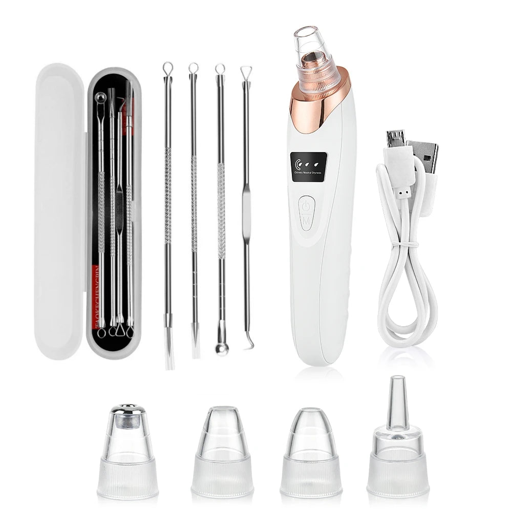 Electric Blackhead Remover Vacuum with 5 Suction Heads for Deep Pore Cleaning & Acne Control