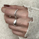 925 Sterling Silver Irregular Geometric Ring – Minimalist Jewelry for Women