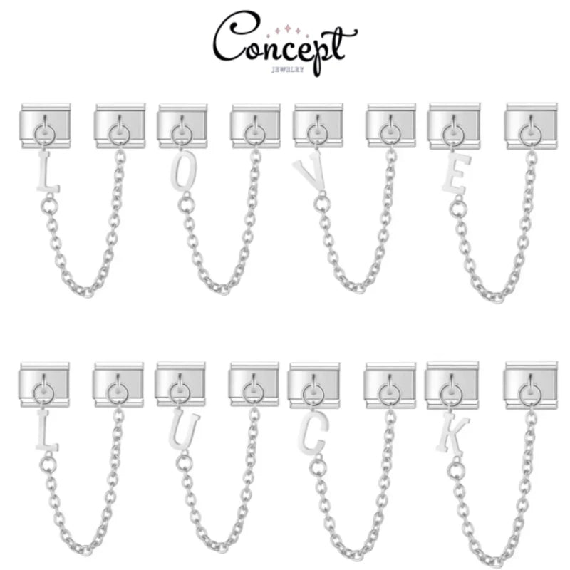 Pulsera unisex de acero inoxidable con dijes de animales: pulsera clásica y moderna con cierre de anilla de resorte