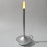 Lámpara de mesa LED táctil moderna: lámpara de aluminio blanca regulable y ajustable para dormitorio, 5 V CC