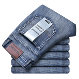 Men’s Slim Fit Stretch Denim Jeans – Smart Casual Straight-Leg Pants for All Seasons